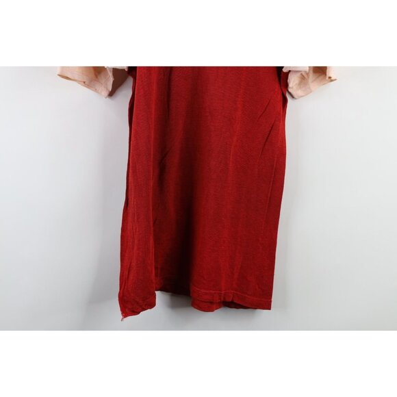 Vintage 40s 50s Mens Medium Distressed Rayon Knit Color Block Jersey T-Shirt USA - Picture 14 of 14